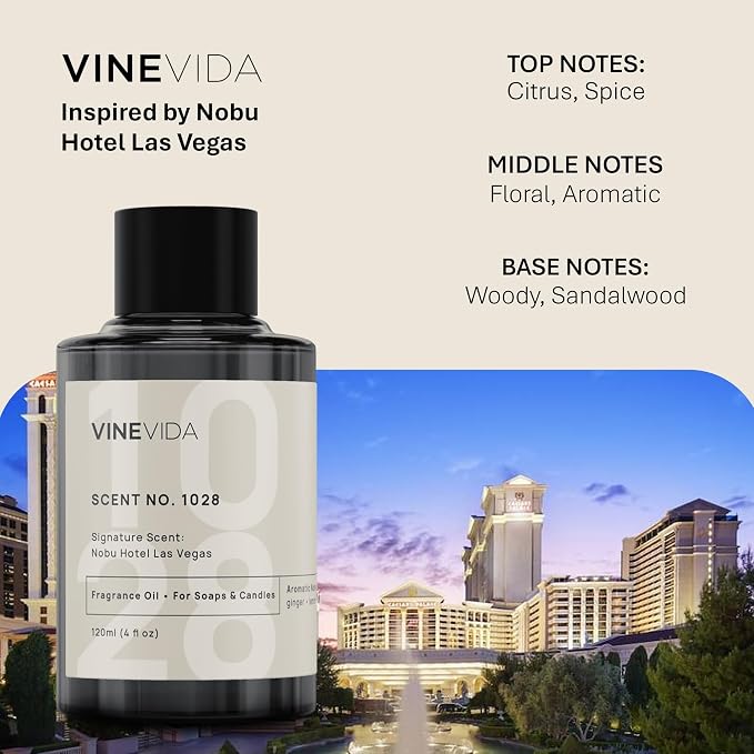 VINEVIDA Scent NO. 1028 Fragrance Oil for Cold Air Diffusers - 120mL (4oz) - Inspired by Nobu Hotel Las Vegas - Hotel Scents for Home
