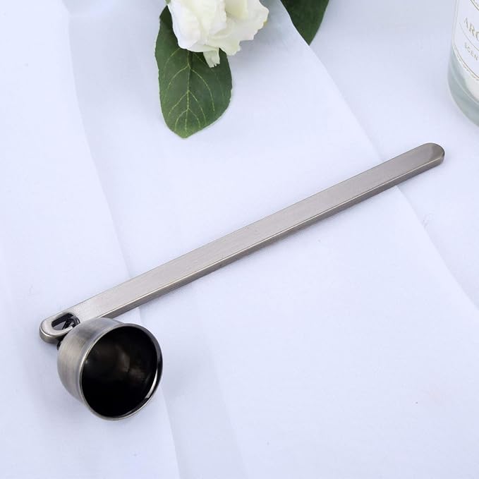 MUXSAM 1-Pack Candle Extinguisher Snuffer, Bell-Shaped Candle Candlesnuffers Stainless Steel Wick Flame Snuffer Candle Accessory Tools Gift for Candle Lovers(Antique Bronze)