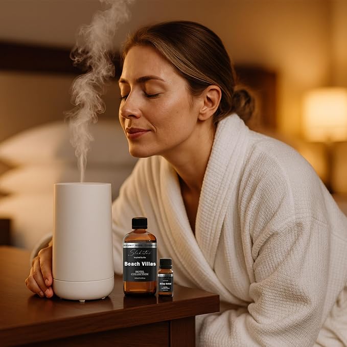 Hotel Collection Diffuser Oil – Inspired by The Beach Villas Hotel Scent, Marine Notes & Cedarwood– for Essential & Waterless Diffusers (4 Fl Oz (Pack of 1))