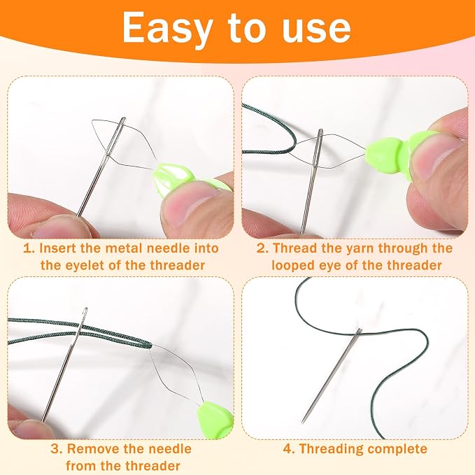 10 Pcs Candle Needle Kit, Mold Punch with Hook, Large Eye Wicking Needle, Threader for All Thickness Candle Making