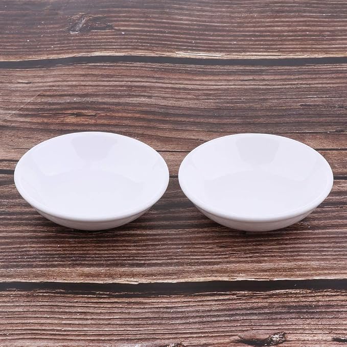 2 Pcs 3.8 Inch Round Replacement Ceramic Dish for Electric Burner Warmer,Lamp Wax Tart Oil Warmer Round