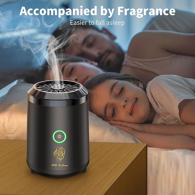 Portable USB Rechargeable Smart Electronic Incense Burner, Electric Incense Burner, Rechargeable Arab bakhoor Muslim Incense Holder for Car and Home