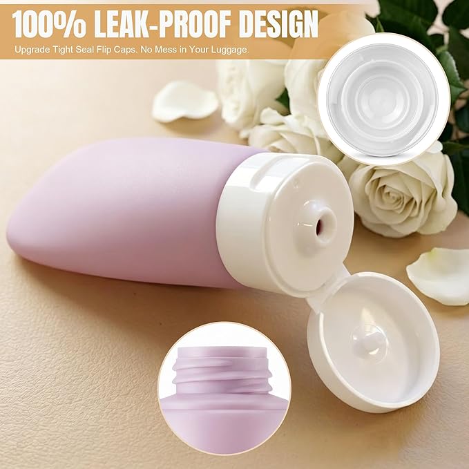 DEWSENSI 20 Pack Travel Bottles Set for Toiletries TSA Approved, Leak Proof Travel Size Containers Kit Portable Refillable Travel Accessories for Shampoo Conditioner Lotion Liquids (Multi-color)