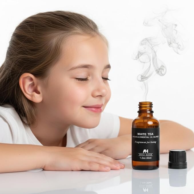 Hotel Diffuser Oil Inspired by White Tea Hotel Scent 30mL – Essential Oil Blend for Ultrasonics and Waterless Diffusers - Premium Fragrance for Home - Home Luxury Scent with Glass Bottle & Dropper