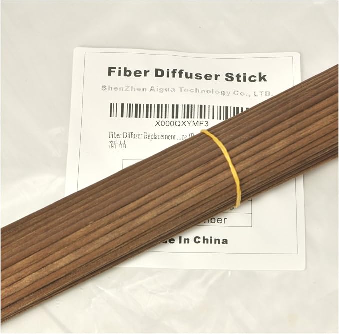 100 Pieces Fiber Reed Diffuser Replacement Refill Sticks (8" x 3mm, Brown)