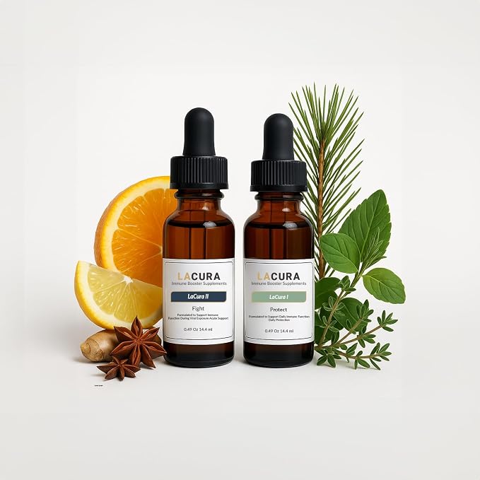 Lacura Immunity & Respiratory Essential Oil Set - Natural Defense Blend with Pine, Oregano & Tea Tree - Essential Oils for Aromatherapy & Immune Support - 14.4ml