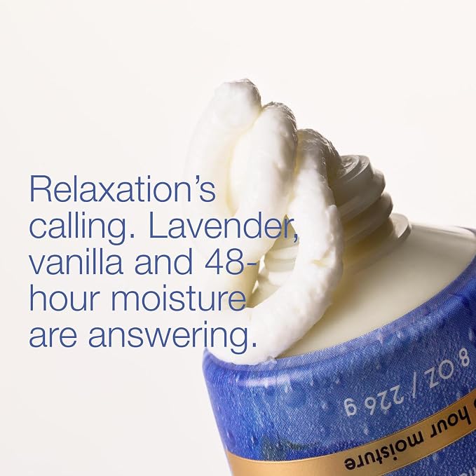 Bath & Body Works Lavender Vanilla Aromatherapy Body Cream, Ultimate Hydration Moisturizer with Shea Butter & Hyaluronic Acid for Dry Skin, 8 fl oz - 1 Pack