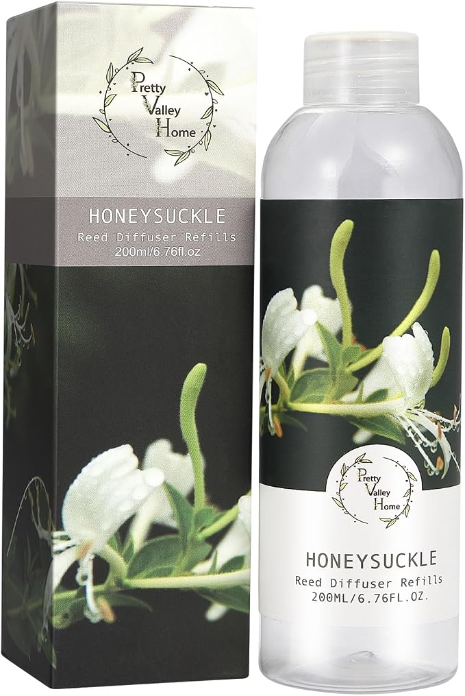 Reed Diffuser Refill Honeysuckle 6.76oz (200ml), Scented Oil for Reed Diffuser Home Fragrance for Bathroom, Bedroom, Office Decor