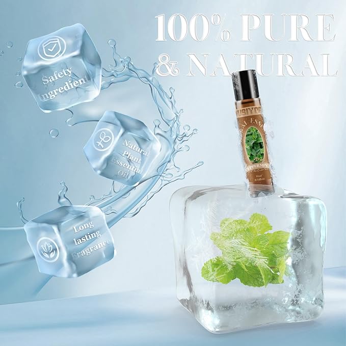 Peppermint Essential Oil 10ML - 100% Pure and Natural Therapeutic Grade Oils for Aromatherapy Diffuser - 0.34 Fl Oz/Peppermint