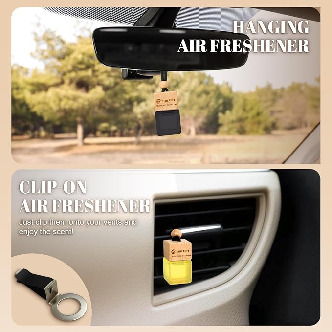 Car Air Freshener 3 Pcs, Cedarwood & Cypress, Sandalwood & Oud, Teakwood Mahogany