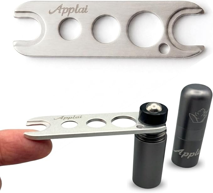 Applairelief - Roll-On Bottle Keys - Essential Oil Roller Ball Remover Tool - Precision Metal Cap Opener for Roller Bottles - Refillable Rollerball Aromatherapy Accessor - Silver