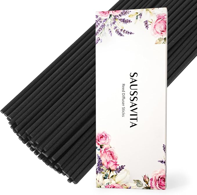 11 inch Diffuser Sticks 100 Pack, Diffuser Reeds Sticks Refill for Home and Bathroom, Diffuser Reeds Sticks for Scented Diffuser Black