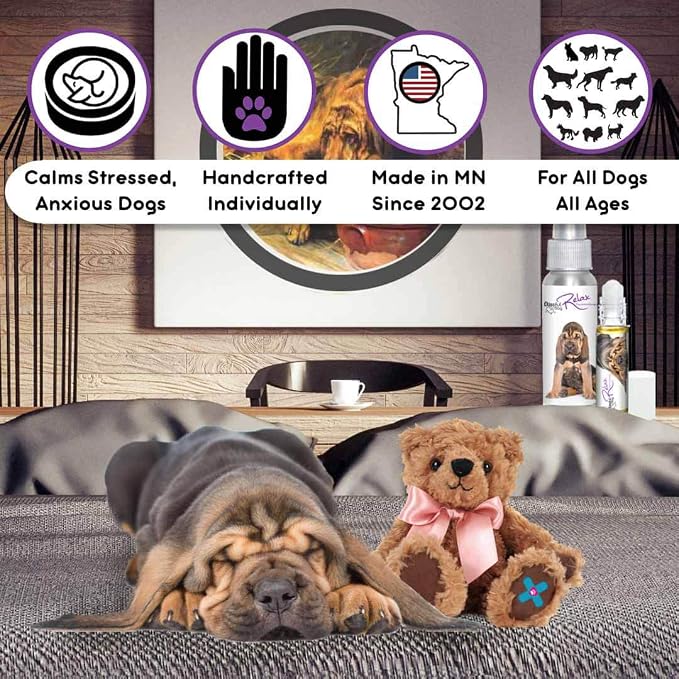 The Blissful Dog Bloodhound Dog Relax Roll-ON Aromatherapy for Dogs - Anxiety Relief for Dogs