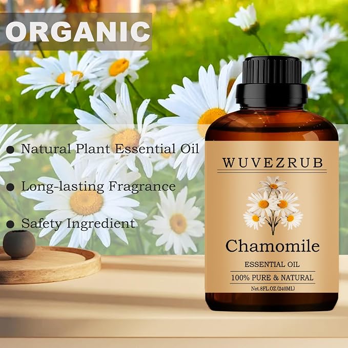 Chamomile Essential Oils 240ML, 100% Pure and Natural Essential Oil for Aromatherapy Diffuser - 8 Fl Oz/Chamomile