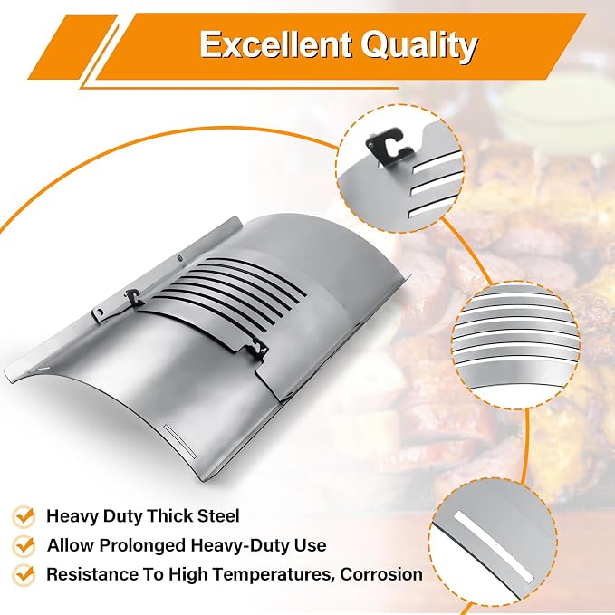 Flame Broiler Kit for Pit Boss PB820 PB850 Series Pellet Grills with Slide Cover and Bottom, Smoker Grill Replacement Parts for Pit Boss PB820D3, PB850PS2, PB850G, PB850CS1, PB820ME, Sportsman 820 etc