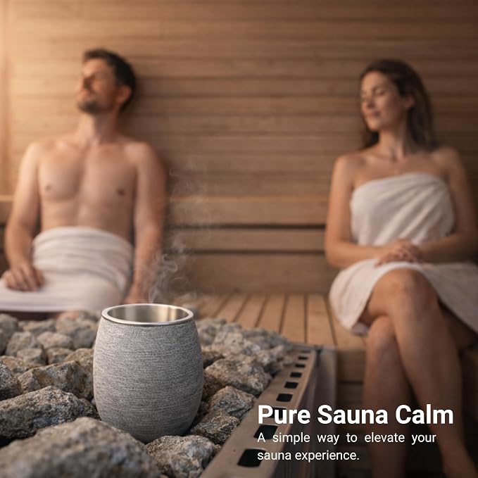 Veyro Large Sauna Diffuser – Natural Stone Aroma Cup for Essential Oils, Sauna Essential Oil Diffuser, Sauna Aromatherapy Bowl, Gifts for a Sauna Accessories Luxury Stone Oil Holder