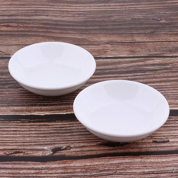 2 Pcs 3.8 Inch Round Replacement Ceramic Dish for Electric Burner Warmer,Lamp Wax Tart Oil Warmer Round
