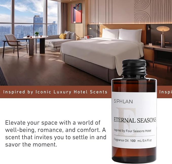Eternal Seasons Hotel Collection Diffuser Oil – 100mL Luxury Aromatherapy Essential Oil for Diffusers & Waterless Diffusers – Premium Fragrance for Home & Office
