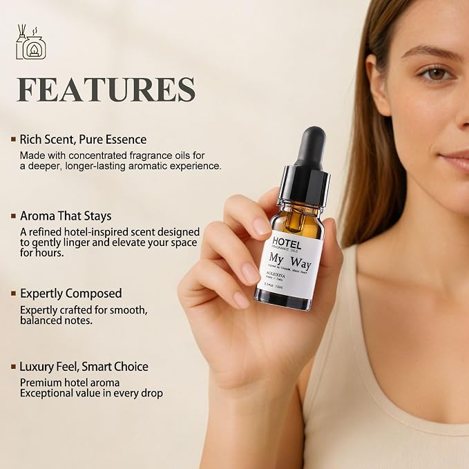 My Way Diffuser Oil Waterless Hotel Essential Oils for Diffusers for Home Inspired by The 1 Hotel Miami Scent - Premium Hotel Collection Diffuser Oil - 10 ml, 0.34 fl oz