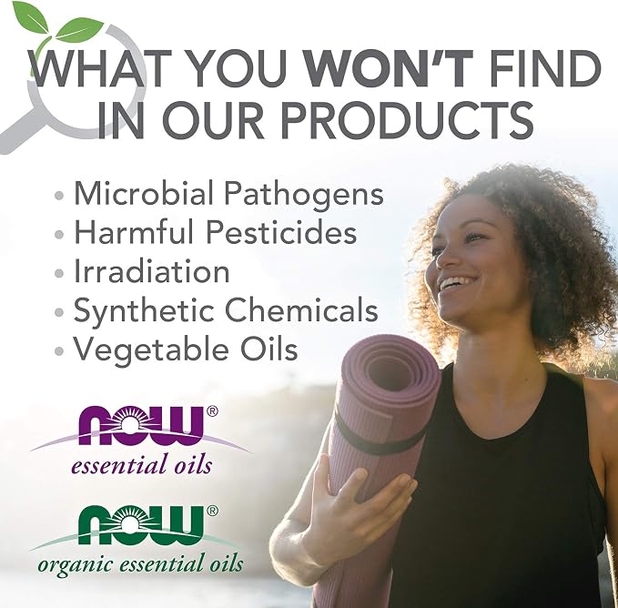 NOW Foods Essential Oils, Lavender Roll-On, Certified Organic, Calming Blend, Steam Distilled, Topical Aromatherapy, 10-mL