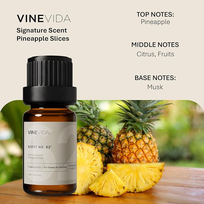 VINEVIDA [0.33oz] Scent No.62 Fragrance Oil for Candle & Soap Making - Natural Candle Scents Made in USA