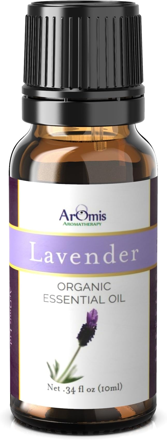 ArOmis Organic Lavender Essential Oil - Therapeutic Grade - 10ml (.34 Fl Oz) 100% Pure, Premium, Undiluted, Oils Perfect for Aromatherapy Diffuser