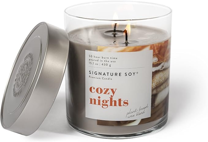 Signature Soy Lidded Cozy Nights Scented Candle Large Jar