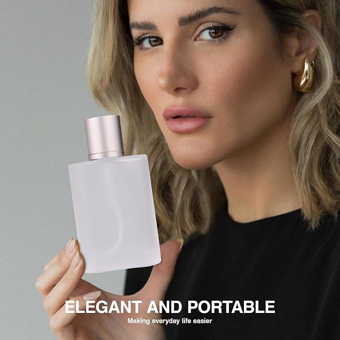 Frosted Glass Perfume Bottles Empty Refillable, 100ml /3.4oz Atomizer Sprayer, Cologne Bottles Empty with Perfume Dispenser