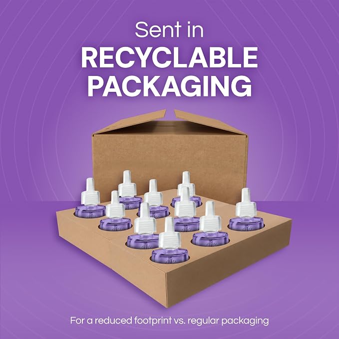 Air Wick Plug-In Scented Oil Refills, 10 Count, Lavender & Chamomile, Air Freshener, Essential Oils, Eco Friendly