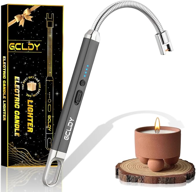Electric Candle Lighter, Best Stocking Stuffers 2025 for Women Men Adults, Birthday Gift for Women Wife Mom Sister Nana Men, Long Rechargeable Lighter for Candle Grill Home Kitchen BBQ Camping