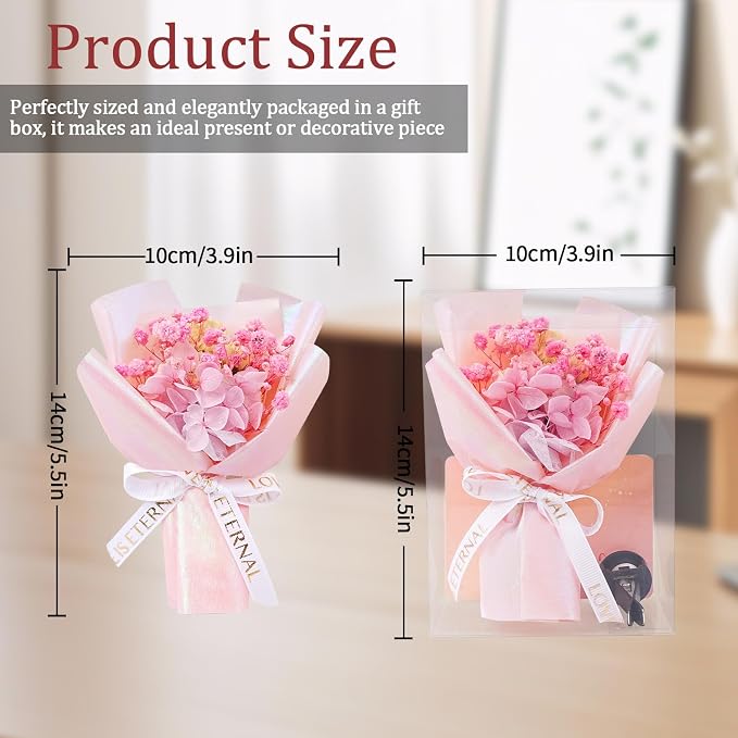 Small Bouquet Car Air Freshener Vent Clips Mini Fresh Flower Bouquet Air Conditioning Outlet Perfume Clip Decoration Essential Oil Diffuser Vent Clip Auto Interior Accessories for Car Decor