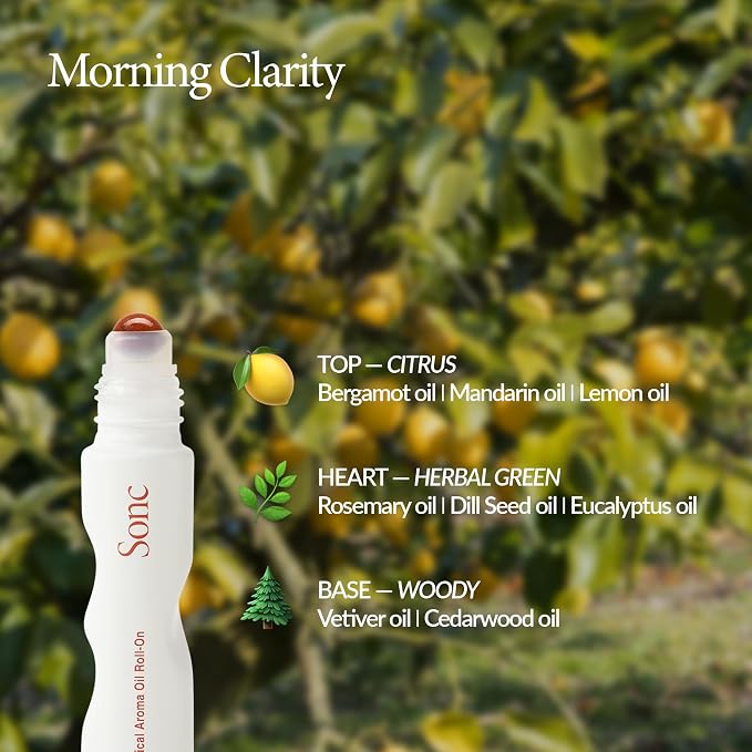 Sonc Botanical Aroma Oil Roll‑On 001 Oohlala | Aromatherapy Roll‑On Daily Energy | K-Beauty Wellness Ritual