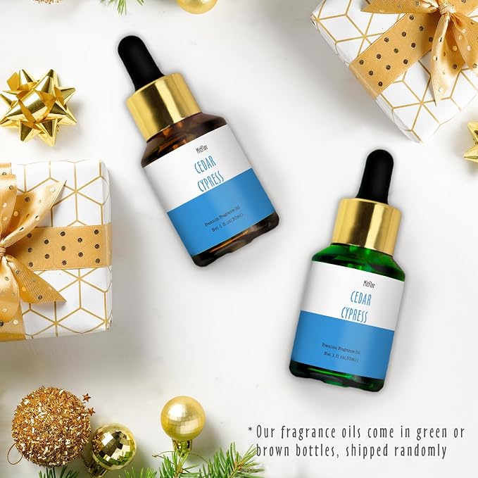 30ml Cedar Cypress Fragrance Oil, MitFlor Refreshing Fragrance Essentials Oil for Soap & Candle Making, Large Size Diffuser Oil Scents, Very Refreshing & Long-Lasting, Woody Scent for Home Fragrance