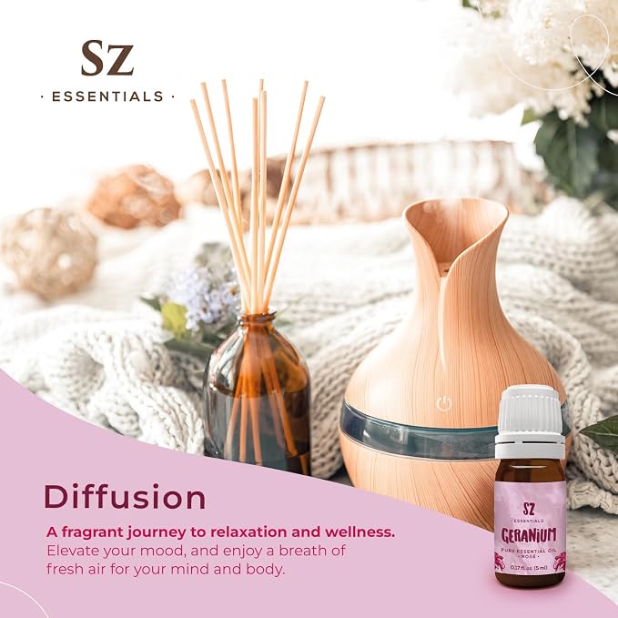 Rose-Geranium Essential Oil - The Real Deal - 100% Pure and Natural - Undiluted - 5ml (0.17 fl oz)