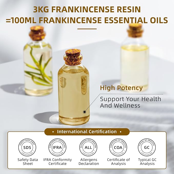 HIQILI 16 Fl Oz Frankincense Essential Oil, for Massage Skin Care, Diffuser, Aromatherapy