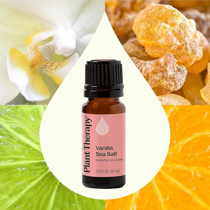Plant Therapy Vanilla Sea Salt Essential Oil Blend 10 mL (1/3 oz) 100% Pure, Undiluted, Natural, Relaxing, Romantic Aromatherapy