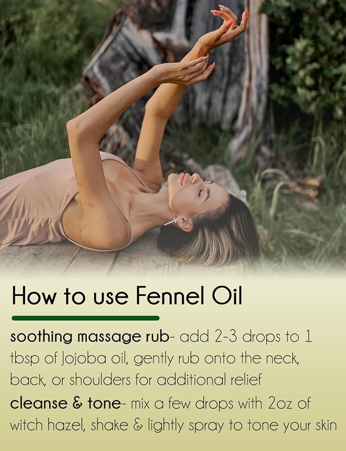 Fennel Essential Oil – 8 fl oz (237 ml) Aluminum Bottle w/Plug Cap – 100% Pure & Natural Essential Oil for Aromatherapy, Relaxation & DIY – GreenHealth