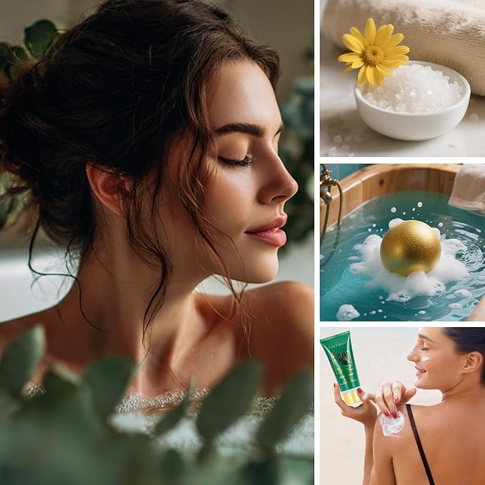 Fathers Day Gifts for Men, Gifts for Women, Gift Basket for Women - 7 Pcs Bath and Body Gift Basket Set, Spa Gift Basket for Women | Perfect Christmas, Birthday, Mothers Day, Valentines Gift for Her