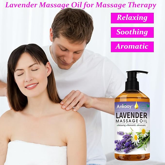 3 Pack Massage Oil for Massage Therapy,Sore Muscle Arnica Oil & Relaxing Lavender Oil & Ginger Oil Lymphatic Drainage & Massage Ball,Fathers Day Gift for Husband,Dad,Gifts from Wife,Daughter