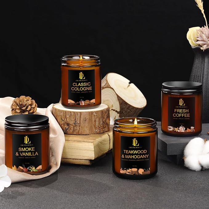 Fresh Coffee Candles, Coffee Scented Candle, Natural Soy Candles for Home Scented, Long Lasting with 50 Hour Burn Time, Gifts for Men Women