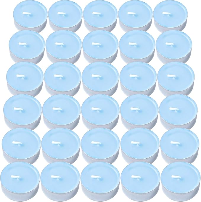 DecorRack 30 Tealight Candles, Linen Scented, Pleasant Fragrance Candle, Aromatherapy, Scented Home Decor, Votive Long Lasting Candles (Pack of 30)