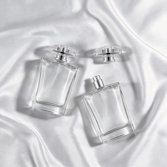 100ml Glass Refillable Perfume Atomizer | clear glass atomizer, fine mist, leakproof, refillable. Perfect travel replacement for bulky bottles
