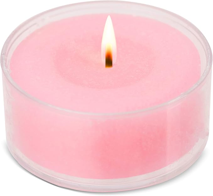 HYOOLA Scented Tealight Candles - Clear Cup - Magnolia Tealight Candles Scented - 6 Hour Burn Time - 15 Pack - European Made