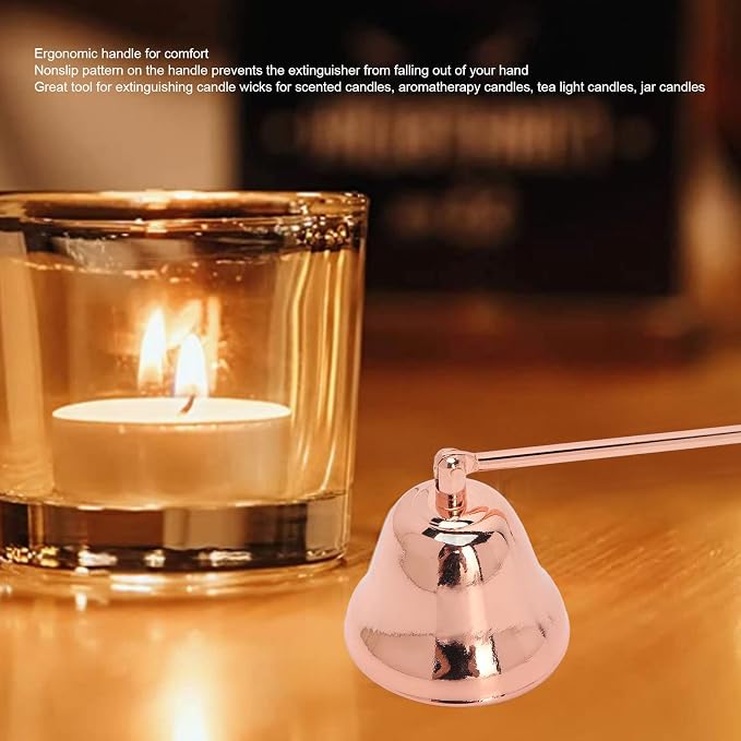 6 Pcs Candle Extinguisher, Rotatable Candle Snuffers with Ergonomic Handle, Candle Extinguisher Cover for Extinguishing Candle Wicks Scented Candles Scented Candles