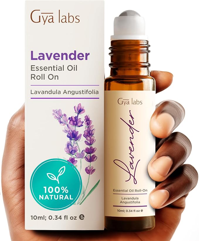 Lavender Oil & Sleep Roll On Set - Aromatherapy Grade Essential Oils Set - 2x0.34 fl oz - Gya Labs