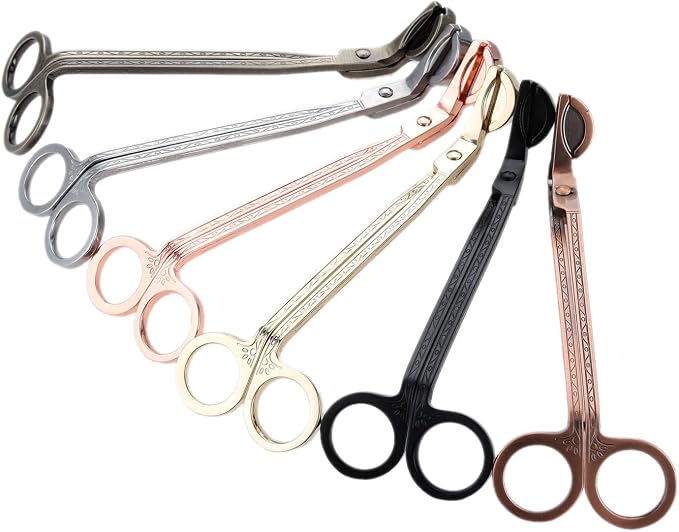 MUXSAM Candle Wick Trimmer, Candle Wick Cutter, Candle Scissors Cutter, 1-Pack Stainless Steel Wick Clipper Scissor Candle Tool for Trim Wick to Burn, Reduces Soot (Red Bronze)