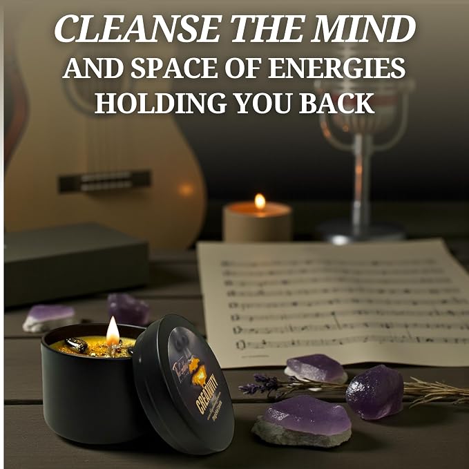 Creativity Intention Candle – Coconut Wax Ritual for Inspiration, Motivation & Creative Flow | Ideal for Artists, Writers & Makers | Wiccan Hoodoo Pagan (Medium 8oz)