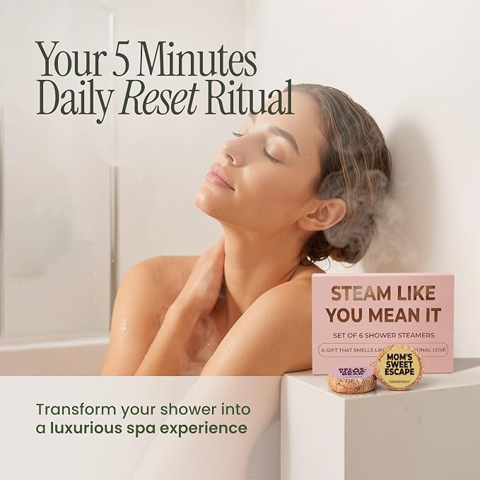 MESMOS 6 Assorted Shower Steamers Aromatherapy, Gifts for Moms Who Have Everything, Birthday Presents, Good Things & Unique Gifts for Mom from Daughter & Son, Relaxation Self Care Mom Gift Items