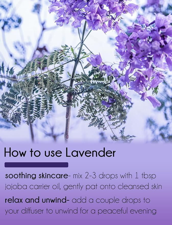 Lavender Essential Oil - 4 fl oz (Pack of 2) | 100% Pure & Therapeutic Grade | for Diffuser, Aromatherapy, Relaxation, DIY, Candles | Amber Glass Bottles with Droppers – GreenHealth