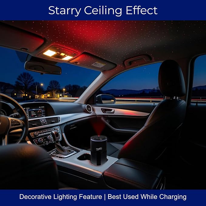 Smart Car Air Freshener Diffuser 160ML – Motion Sensor Activation, Car Fresheners Long Lasting with 3 Spray Modes, Car Diffuser Air Freshener with Rechargeable Battery for Cup Holder (Dark Forest)